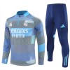 Real Madrid Sweat d'Entraînement Quarter-Zip 2025-26 Bleue